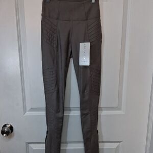 Athleta Delancey Gleam Moto Tight in Dark Gray
